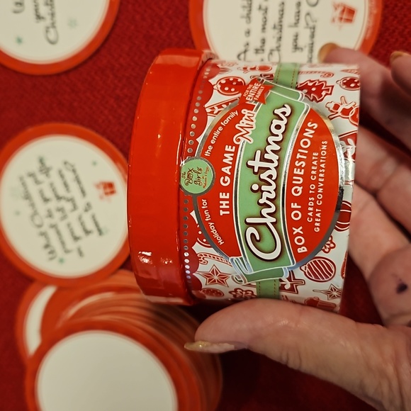 Holiday Christmas non religious wire ribbon rolls and a question game most NWT - Picture 2 of 12